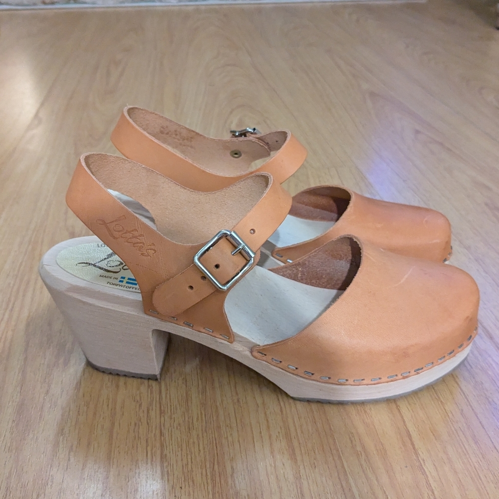 Lotta From Stockholm Tan Leather Mules